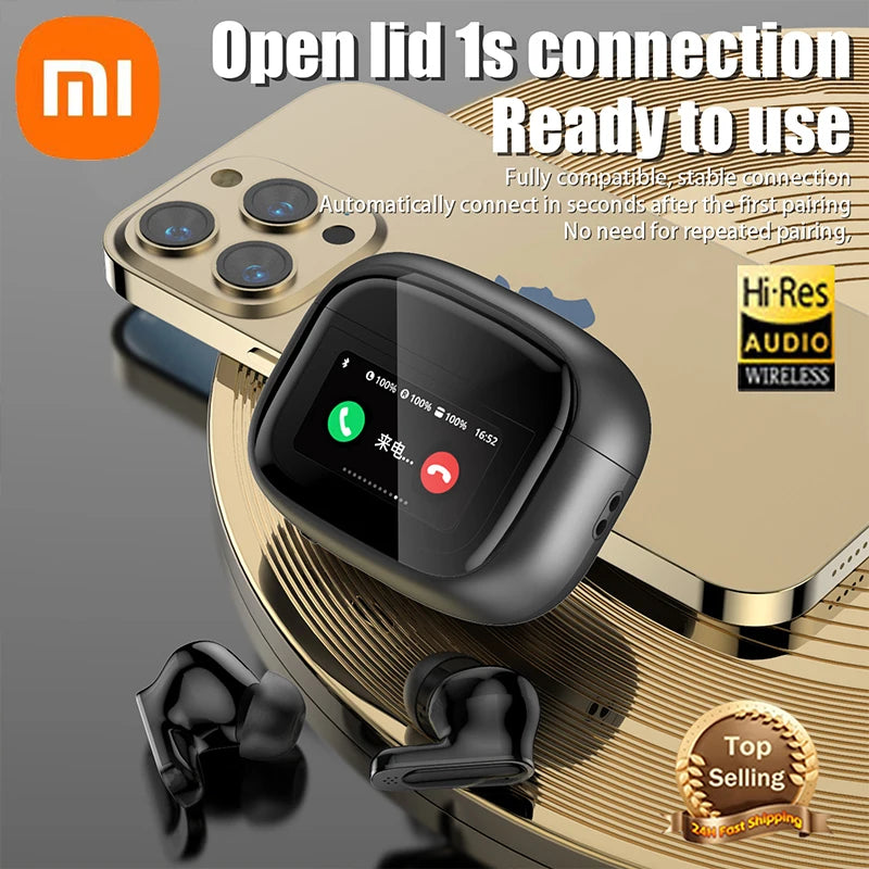 Xiaomi New V11 Wireless Bluetooth Earphones Headphones Outdoor Sport Headset Noise Reduction With Display Touch Control Earbuds