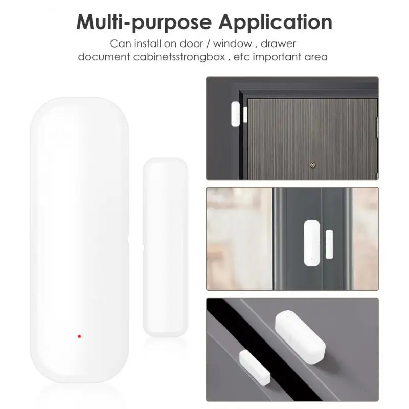 Tuya WiFi Smart Door Sensor Wireless Magnetic Door Window Open Closed Detectors Automation Home Security Via Alexa Google Home - Stereotech