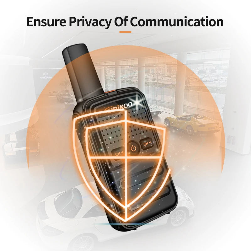 UNIKOO UK228 Walkie Talkie 2 pcs Mini Size Portable Handheld Radio Wireless Set Twol Way Radio Station Comunicador Transceiver