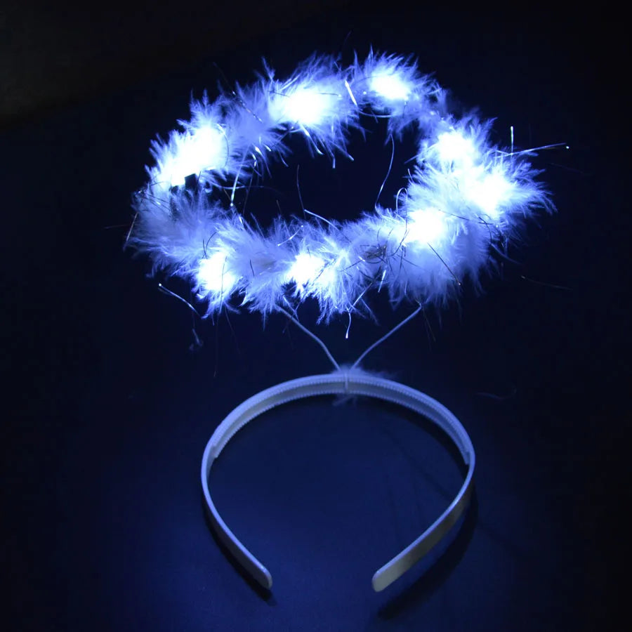 Women Girl Blinking Light up Angel Halo Ring LED Headband Glow  Party Cosplay Birthday Costumes    navidad  Halloween
