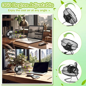4Pcs 4 Inch Wired Portable Flexible Desk Desktop Mini USB Fan - Stereotech