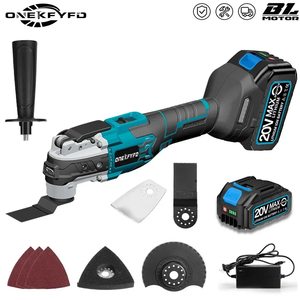 Brushless Electric Oscillating Multifunction Tool Wireless Woodworking Cutting Variable Speed Trimmer Saw For Makita 18v Battery