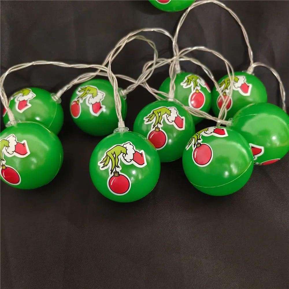 Christmas String Lights New Year Indoor Outdoor Green Balls Fairy Lights For Holiday Garden Leds Christmas Tree Decoration 705