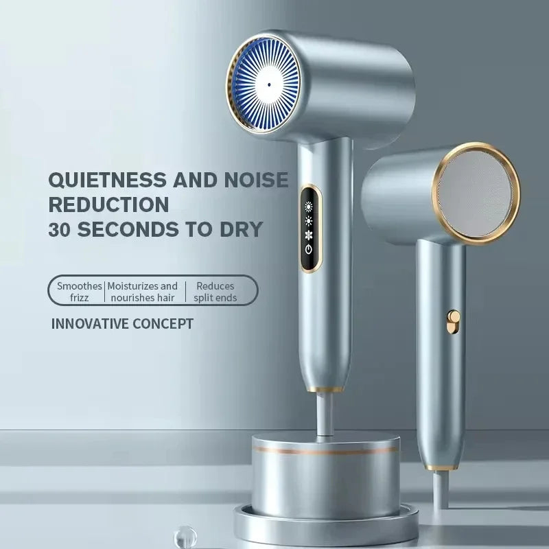 2000W Hair Dryer Professional Negative Ion Low Noise Blow Dryer Electric High Speed Powerful Adjustable Salon Household Dryer - Stereotech