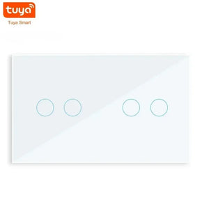 Melery 147 Tuya WIFI Smart Wall Light Switch Touch Sensor Glass Panel Wireless Remote Control by Alexa Google Home 4/5/6Gang