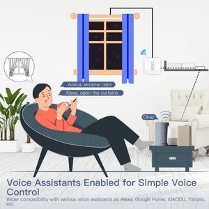 WiFi RF433 Smart 2.5D Arc Glass Touch Panel Curtain Switch For Roller Blinds Shutters With Backlight Switch By Alexa Google Home - Stereotech