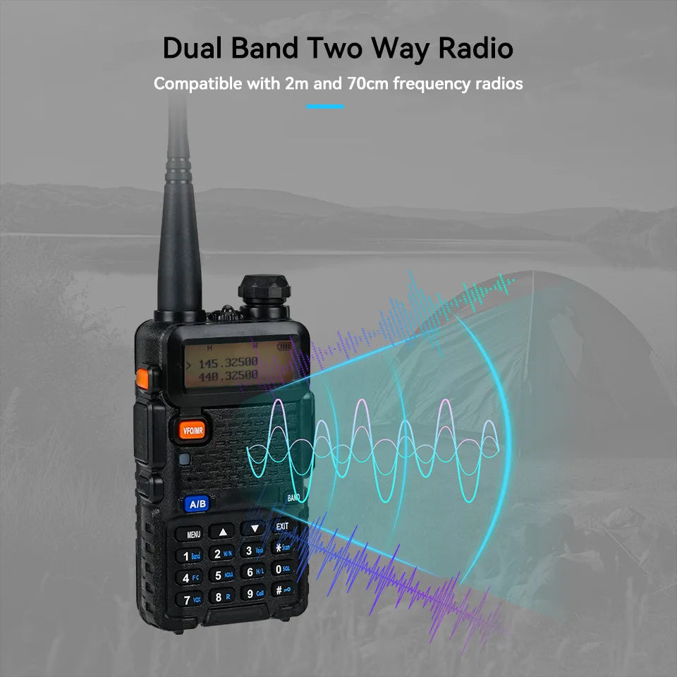 Retevis UV5R Walkie Talkie 5W Long Range Communication Walkie-Talkies UHF VHF Ham Radio Station Amateurs Professional Radio VOX