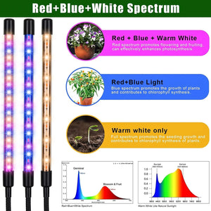 3 Colors Tripod USB Phyto Lamp Full Spectrum Hydroponics Bulb LED Grow Light Indoor Plants Lamp Greenhouse Veg Flower Phytolamp