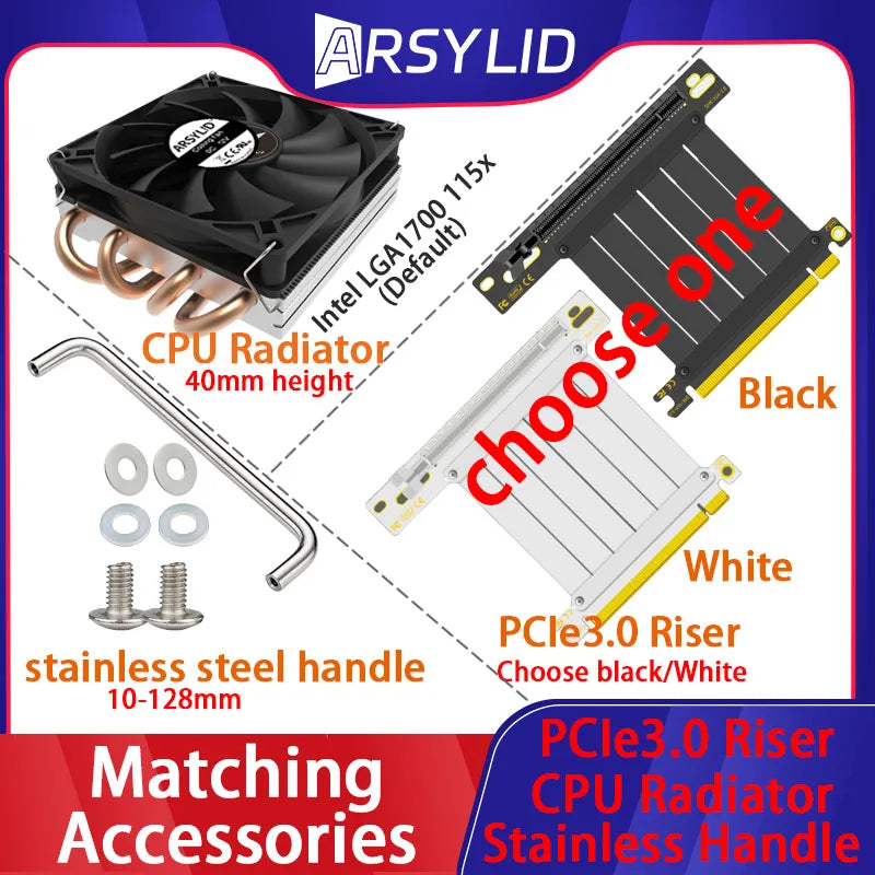 A09 3.8L ITX Chassis A4 HTPC Portable Computer PC Support PCIe 2.5&#39; SSD Drive Mini IPC Flex PSU Case - Stereotech