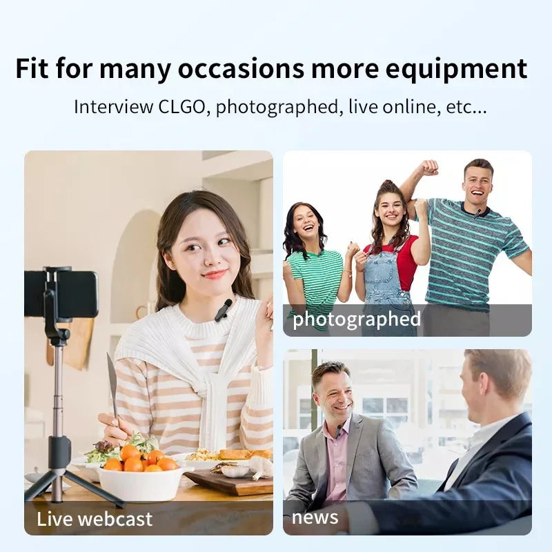 Mini Lavalier Blogger Microphone Lapel Wireless Mic Portable Microfono Solapa Microfone Lapela For Mobile Phone Iphone Podcast - Stereotech