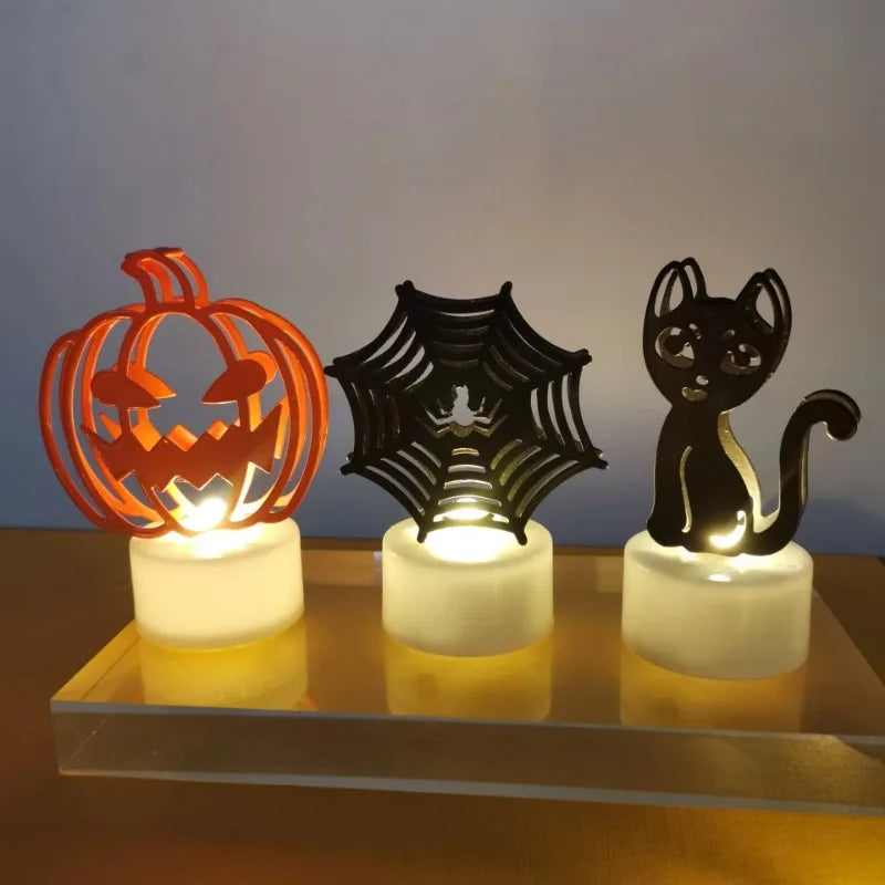 New Halloween Ghost Pumpkin Led Candle for Home Christmas Party Wedding Decoration  Electronic Battery-Power Tealight Candles