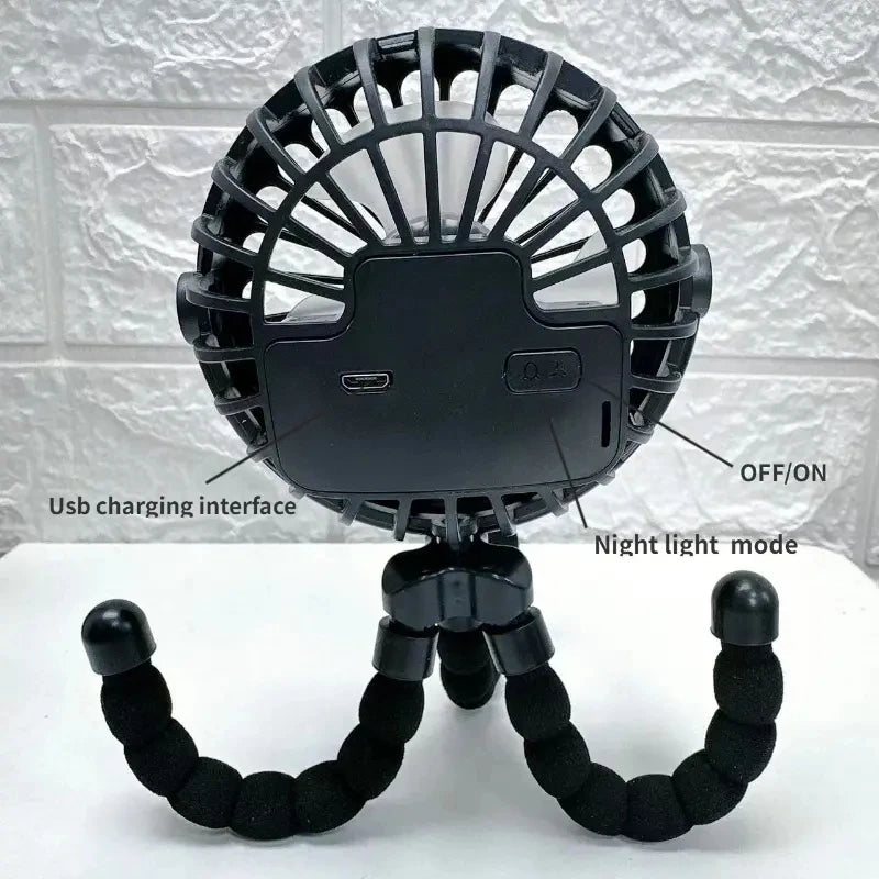 Rechargeable USB Baby Stroller Fan Hand Held - Stereotech