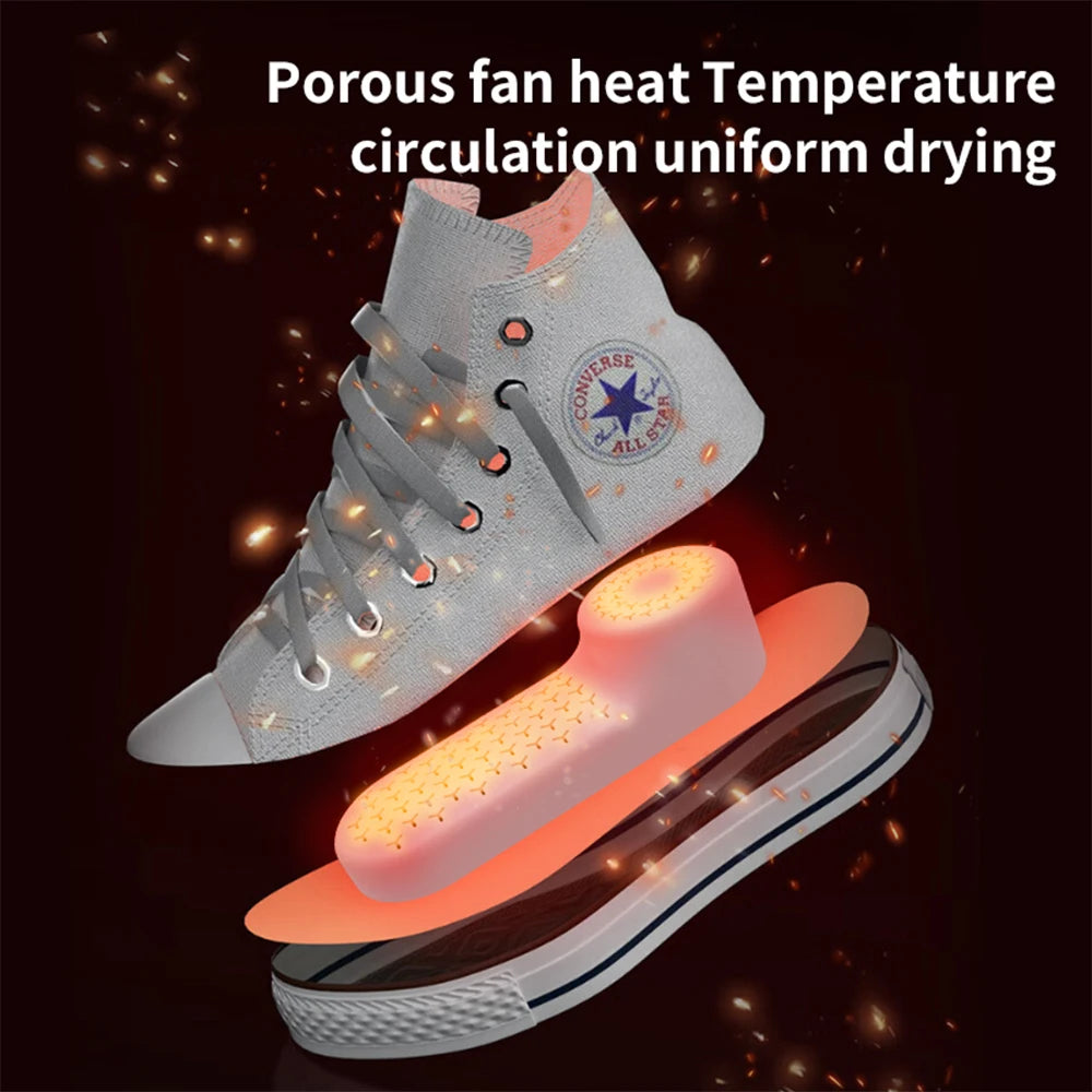 Shoe Dryer Warm Air Mute Timing Temperature Dry Deodorization Sterilization Dehumidifier Waterproof Portable Shoe Heater Winter