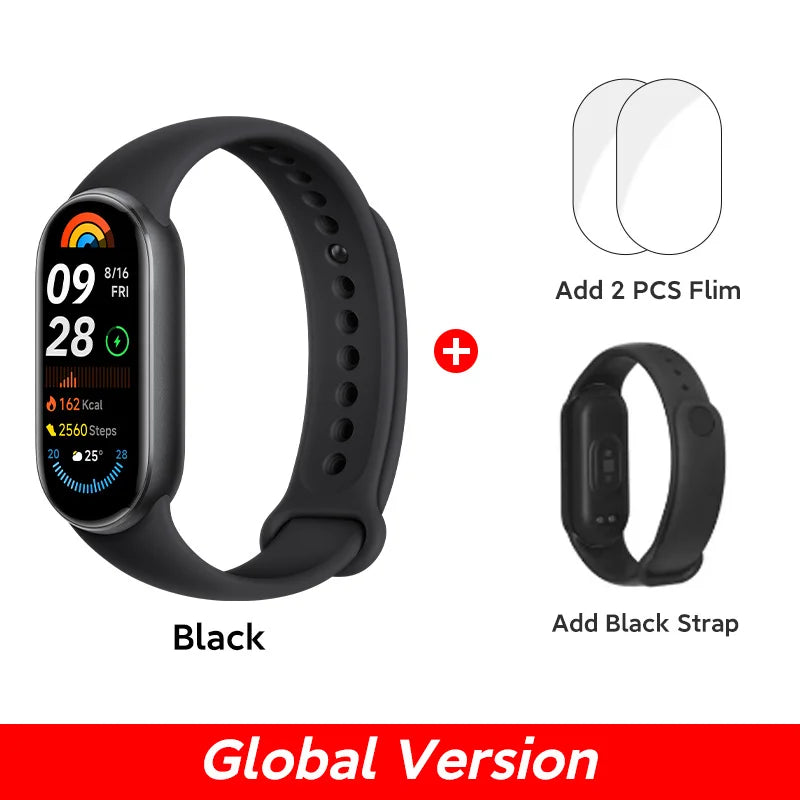 [World Premiere]Global Version Xiaomi Smart Band 9 150+ Sports Modes Sleep Monitoring 1.62&quot; AMOLED Display 21-day Battery Life