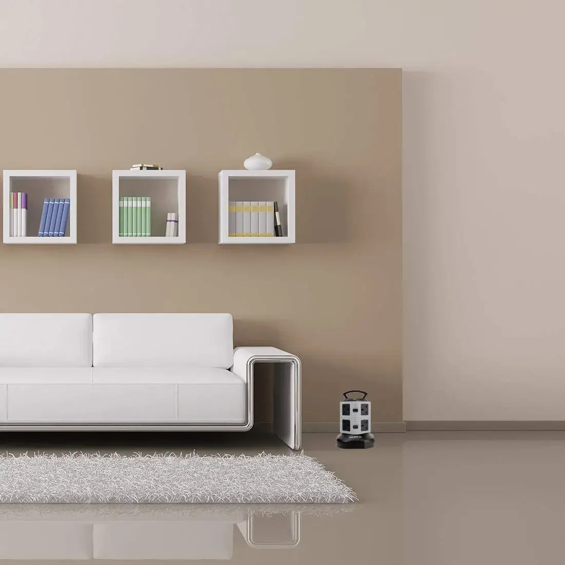 Melery Vertical Power Strip Surge Protector Tower Layer Outlet UK Electric Plug Socket USB Charger 3m Extention Cord Office Home