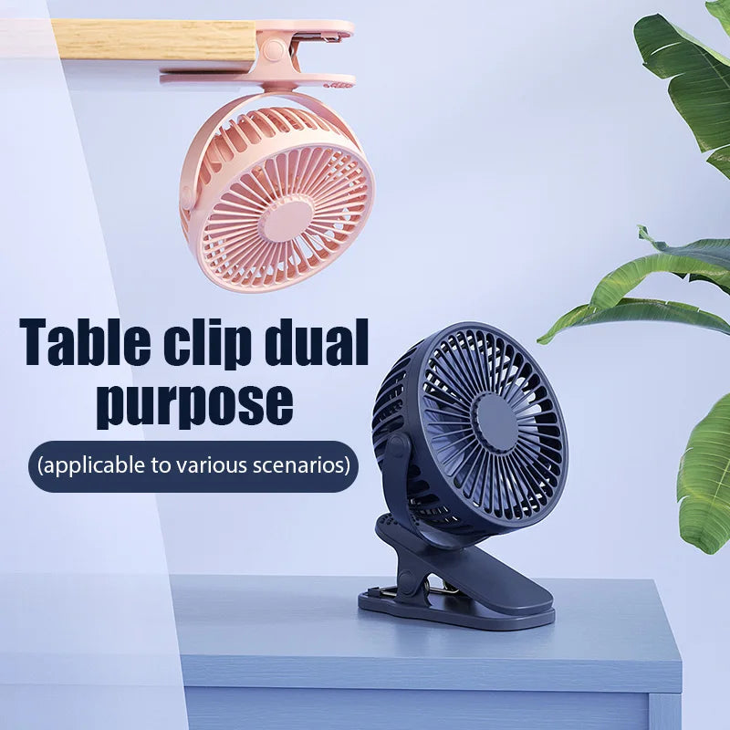 360 Degree Rotation Adjustable Clip-on Fan - Stereotech