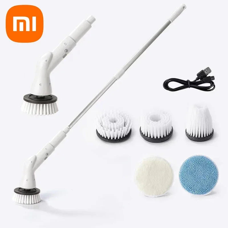 Xiaomi 6-in-1 Electric Cleaning Brush 2000mAh Cordless Electric Rotary Cleaning Brush Shower Cleaning Brush Kitchen Bathroom