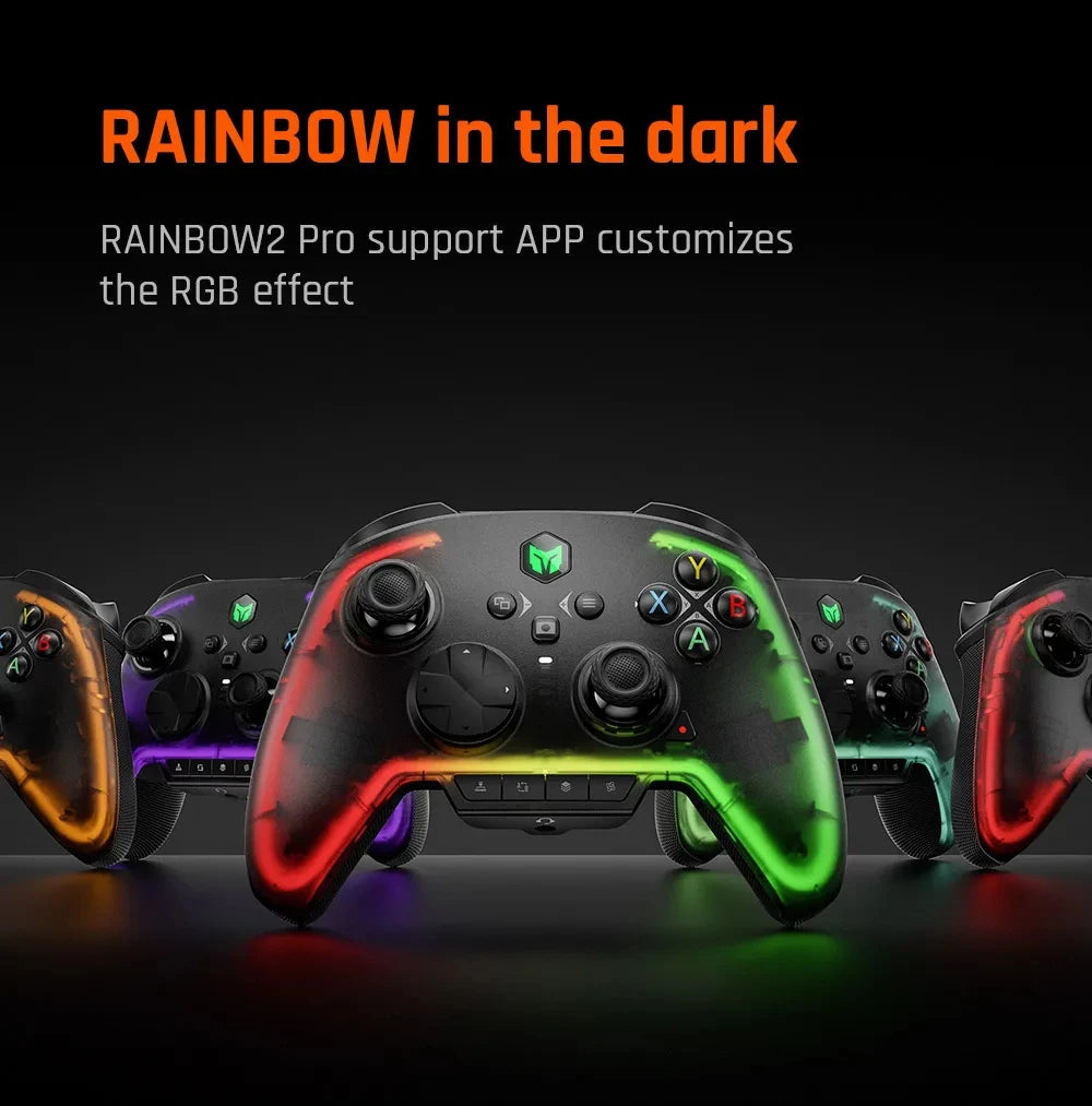 BIGBIG WON Wireless Controller, Rainbow 2 Pro PC Controllers 6-axis Gyro Senso PC/ Switch/ANDROID/IOS