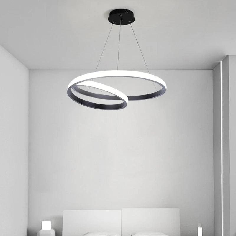 LED Minimalist Pendant Light Modern Pendant Lamp Nordic Circular Hanging Lamp Home Decor Led For Dining Room Study Room Bedroom