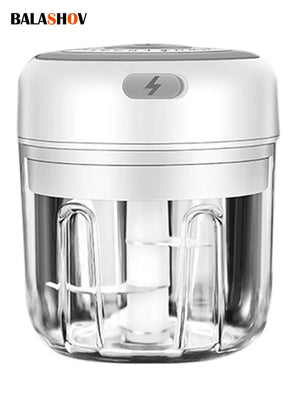 Electric Mini Garlic Masher Blender USB Food Vegetable Processor Chili Chopper Masher Machine Meat Masher Garlic Mixer Foy Home - Stereotech