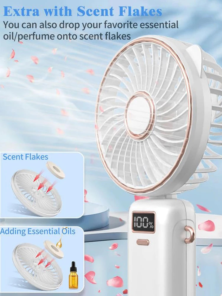 Real 1500mah Mini Handheld Fan Electric Rechargeable Mini Lash Fan Hand Held For Summer Gift - Stereotech