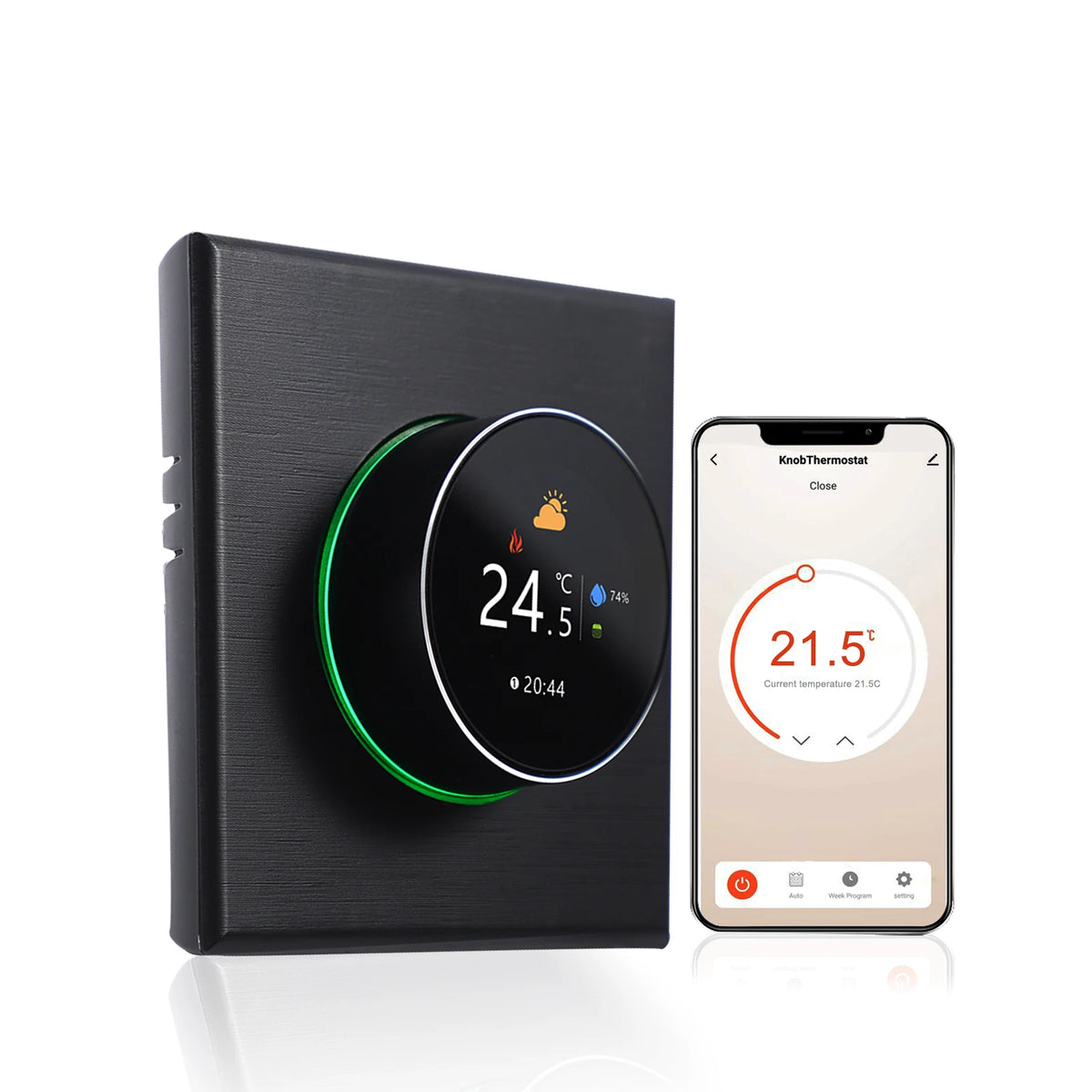 WiFi Smart Thermostat Temperature Controller Weekly Programmable Button Control/ Mobile APP/ Voice Control Compatible