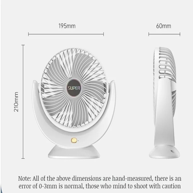 Bedside circulation fan desktop small fan air circulation mute fan home oscillating head fan - Stereotech