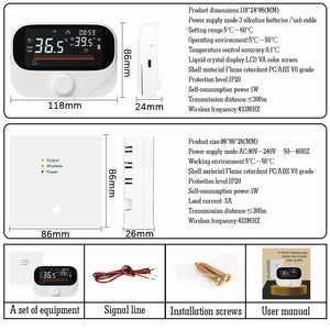 Tuya WiFi Smart Home Wireless Thermostat RF Battery Gas Boiler Water Heating Digital Temperature Controller Alexa Google Home