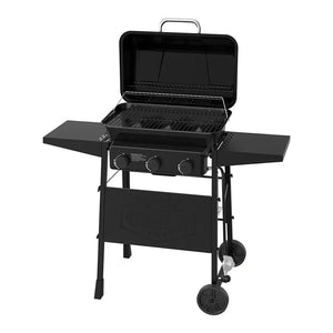 19 Barbecue 2 Burner Propane Gas Grill Camping Furnace  Cookware Bbq Brazier Kitchen Dining Bar Home Garden - Stereotech