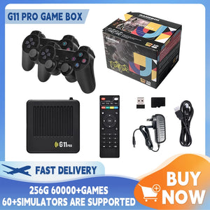 G11 Pro Game Box 4K HD TV Game Stick Video Game Console 128G Built in 40000+ Retro Games Portable Player Wireless Gamepad