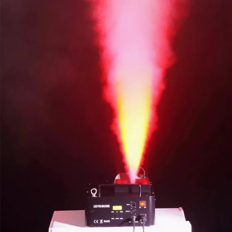 1500W Fog Machine DMX RGB 3 in1 24 LED Vertical Stage Smoke Machine With Remote Contol For Halloween Party Wedding Smoke Effect