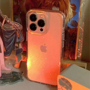 New Luxury Bling Glitter Clear Case For iPhone 15 14 13 12 11 Pro Max Mini X XR XS Shockproof TPU Transparent Soft Cover