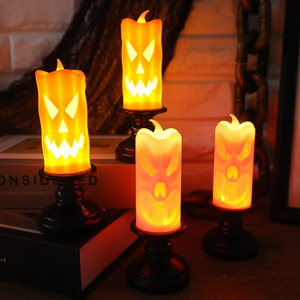 Flameless LED Candle Lights Battery Operated LED Electronic Wishing Tealight Halloween Christmas Party Table Decoration Lighting
