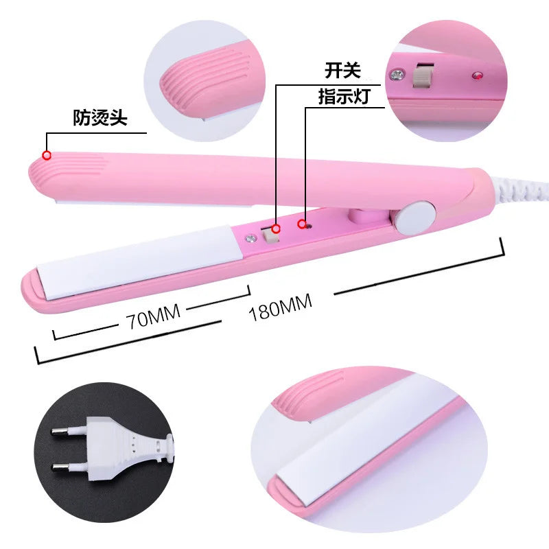 Electronic Ceramic Fast Hair Straightener Portable Mini Hair Flat Iron Wet/Dryer Straightening Irons Professional - Stereotech