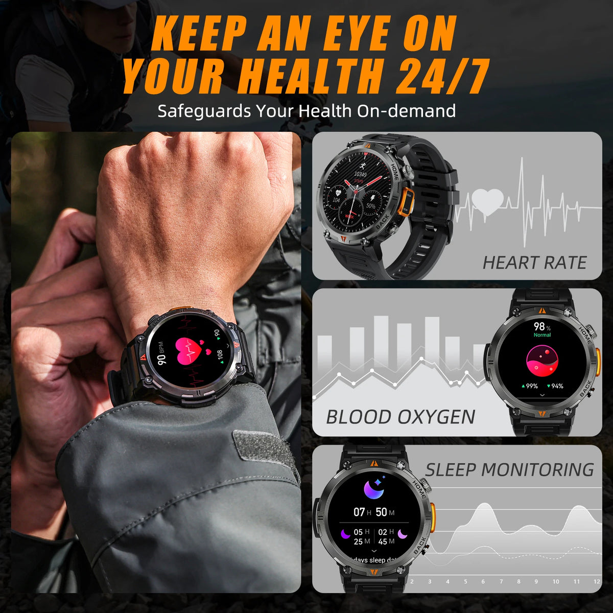 Waterproof  Smart Watch - Stereotech