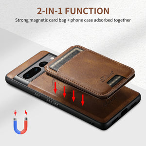 Luxury PU Leather Business Wallet Phone Case For Google Pixel 8 7 6 Pro 6A 7A  8A Magnetic Wireless Charging Card Holder Cover