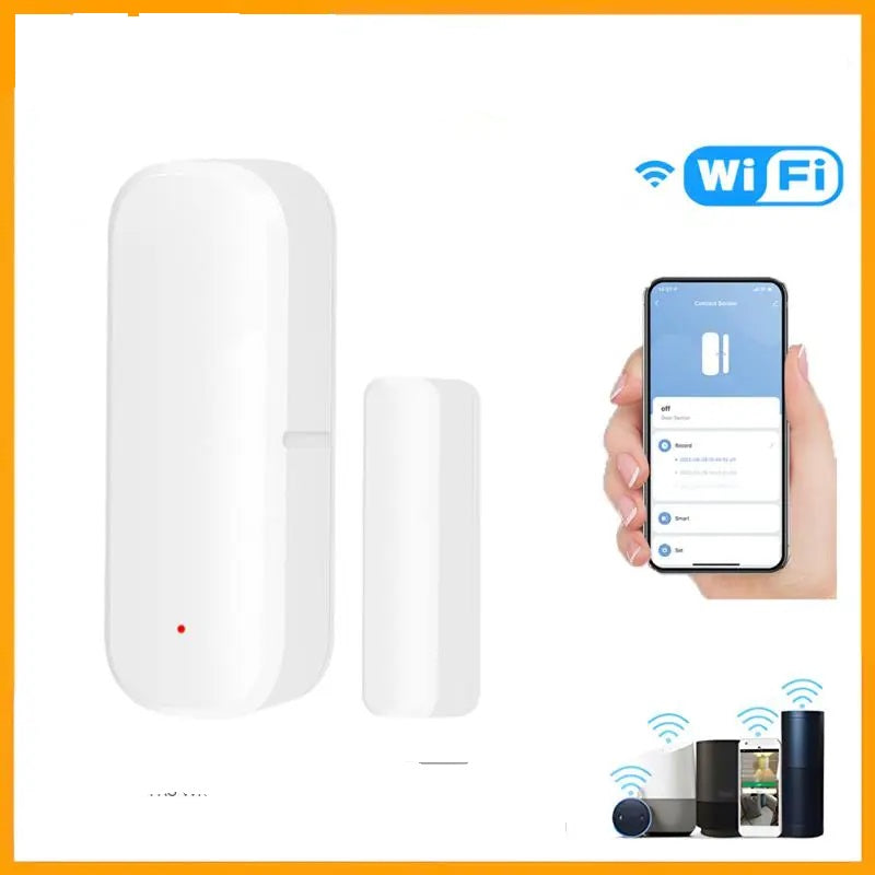 Tuya WiFi Smart Door Sensor Wireless Magnetic Door Window Open Closed Detectors Automation Home Security Via Alexa Google Home - Stereotech