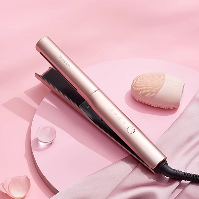 Showsee 2 In1 Hair Straightener Curler E2 Profession Ceramics Hairdressing Styling Tools Electric Curling Iron