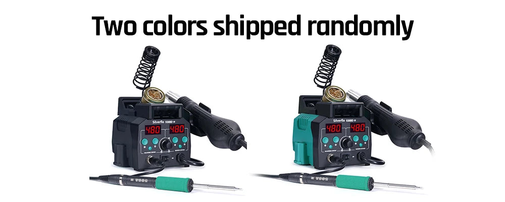 Silverflo 938BD-III Soldering Station Rapid Heating T12 Soldering Iron Hot Air Welding Station With Auto Sleep For SMD Rework