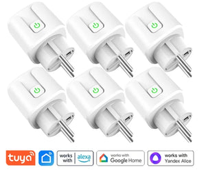 CBE WiFi Smart Plug Sockets 16A EU Plug Tuya Smart Life APP Work with Alexa Google Home Smart-Home Automation EU UK Plug Yandex