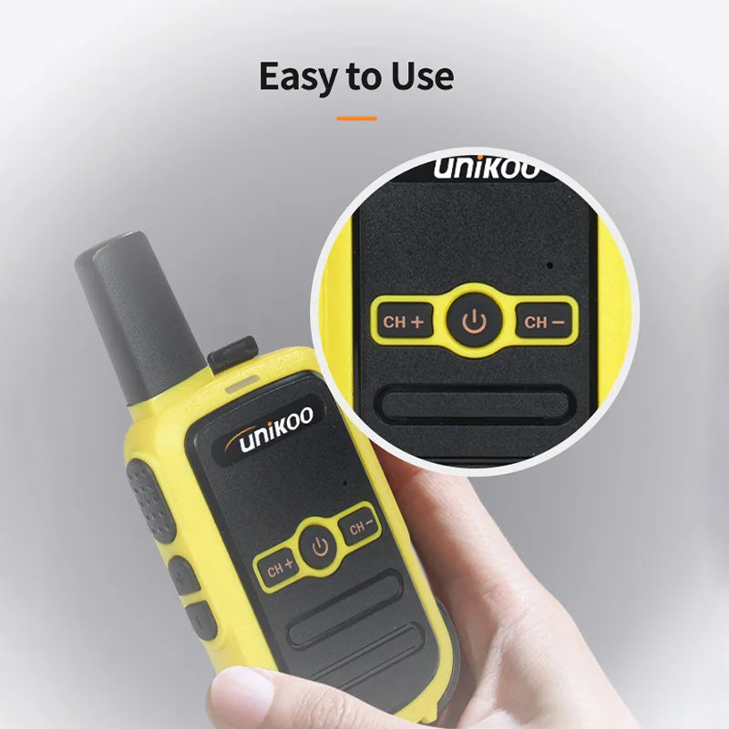 4 pcs UNIKOO Walkie Talkie UK224C PMR446 FRS Two Way Radio Mini Portable Communication Equipment PTT Radio for Camping Hunting