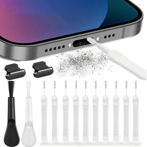 Mobile Phone Charging Port Dust Plug for IPhone 15 14 13 Pro Max Port Cleaner Kit Computer Keyboard Cleaner Tool Cleaner Brush - Stereotech