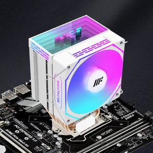 METALFISH CPU Cooler PC White Radiator 4PIN PWM Silent ARGB Fan For Intel 1700 1200 1150 1155 1156 1366 2011 AM5 AM4 AM3 x99 x79