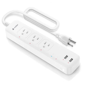 LELLKI Matter US Smart Power Strip Multi Outlet Plug Works with Apple Home Siri Voice Control SmartThings Google Home Timing App