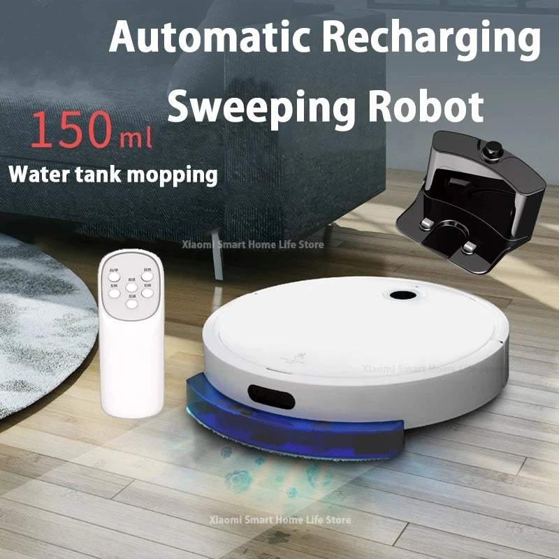 New 5-In-1 Intelligent Sweeping Robot Automatic Recharge Remote Control With Water Tank Strong Suction Vacumn Cleaner