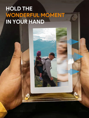 Cut Gift Acrylic Digitial Photo Frame video frame 5 inch IPS Screen 1000amh Battery 2G Memory support video picture play