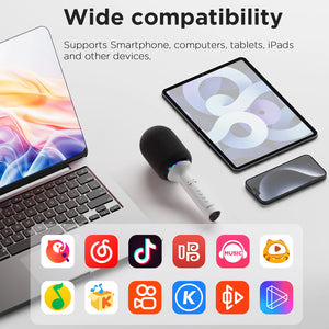 BOYA K11 Bluetooth Wireless Karaoke Microphone Portable Singing Machine for Kids Singing,KTV,Rever,Voice Changer,Live Streaming