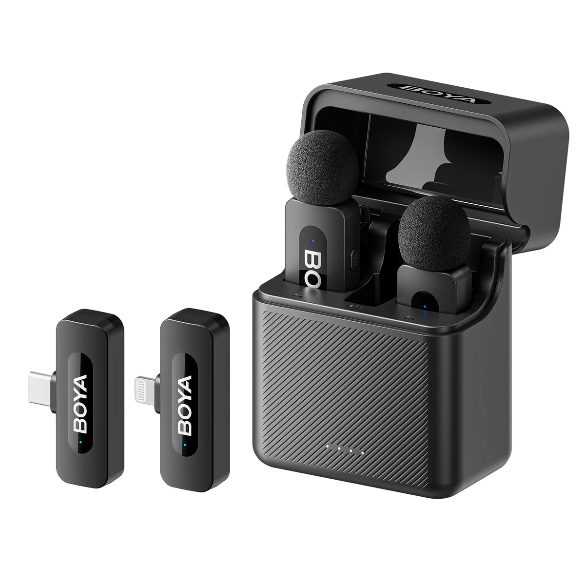 BOYA BY-V3  Wireless Lavalier Lapel Mini Microphone for iPhone Android Smartphone PC Computer Live Streaming Youtube Recording