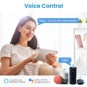 LoraTap WiFi Boiler Water Heater EU US IL Switch Tuya Smart Life App Remote Control Energy Monitoring Voice Google Home Alexa - Stereotech