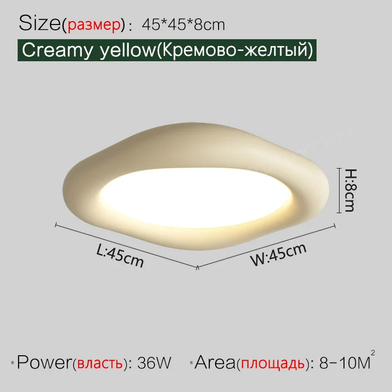 Led Bedroom Ceiling Lamp New Resin Cream Style Modern Minimalist Eye Protection Children&#39;s Room Lights Master Bedroom Lamps